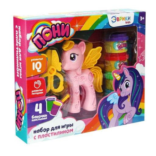Набор для игры с пластилином Пони, цвета МИКС - Эврики фото 2