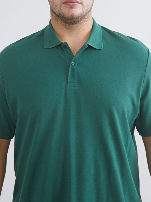 B?y?k Beden Polo Yaka Pike Erkek Ti??rt