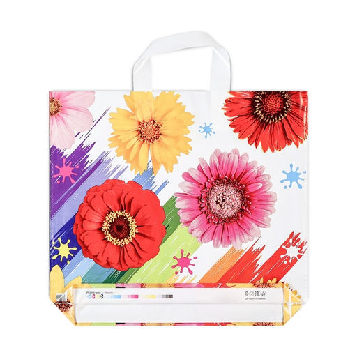 Цена за 50 шт. Пакет «Яркость весны», полиэтиленовый с петлевой ручкой, 37×34 см, 70 мкм