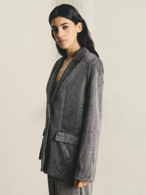 Однобортный жакет с блестками / Zarina