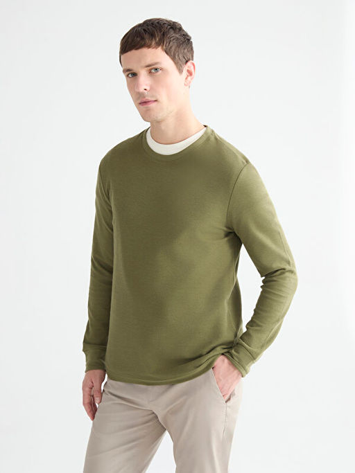 Bisiklet Yaka Uzun Kollu Erkek Ti??rt