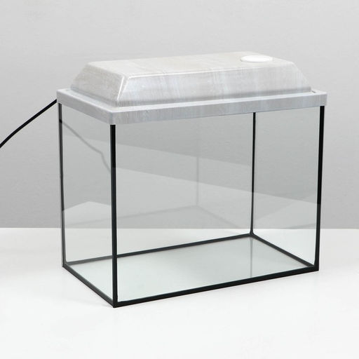 Аквариум «Прямоугольный» с крышкой, 30 литров, 40×23×32/37 см, беленый дуб