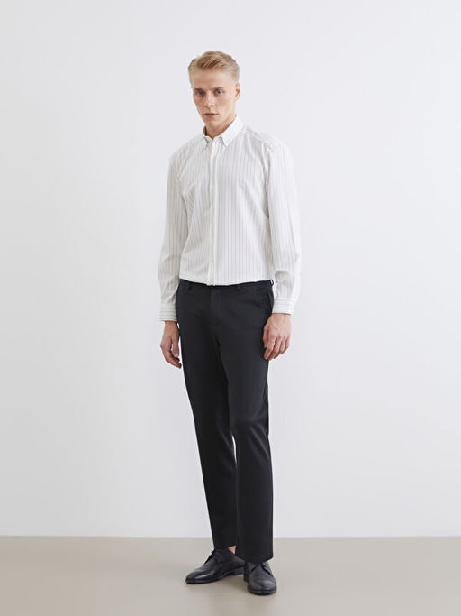 Regular Fit ?izgili Erkek G?mlek