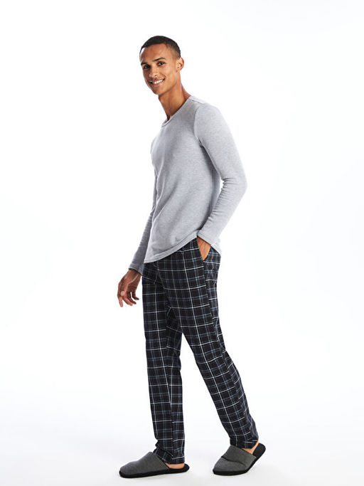 Standart Kal?p Ekose Erkek Pijama Alt