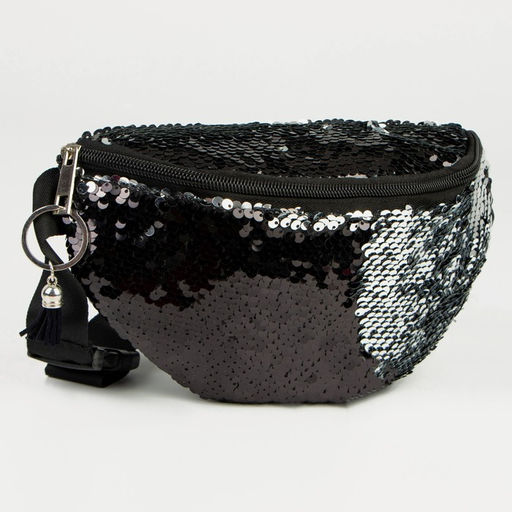 Сумка поясная с пайетками, цвет чёрный - NAZAMOK KIDS фото 4