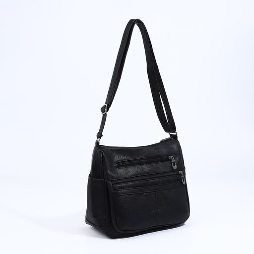 Сумка-мешок на молнии, цвет чёрный - Simaland фото 5