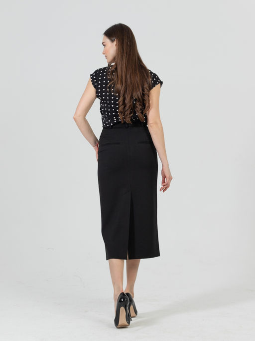 юбка миди прямого силуэта на притачном поясе со шлевками - Трика фото 5