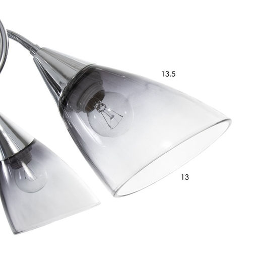 Светильник потолочный BayerLux «Марианна», люстра 8хЕ27, 40 Вт, чёрный, 77×77×33 см