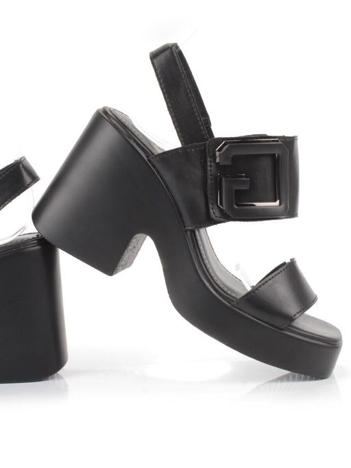 08-PEY330-2 BLACK Босоножки женские (натуральная кожа)