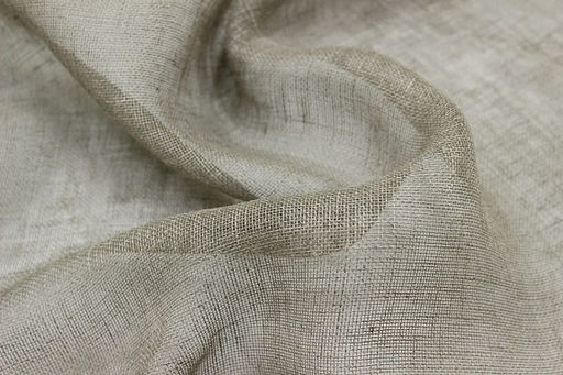 Лен декоративный Сетка цв.натуральный, ш.1.45м, лен-100%, 120гр/м.кв - Купава фото 3