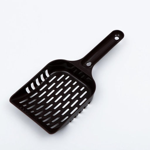 Цена за 4 шт. Совок для кошачьего туалета, пластик, пластик, цвет шоколадный