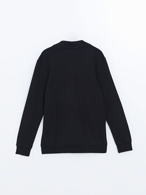 Dik Yaka Uzun Kollu Bask?l? Erkek Sweatshirt - Waikiki фото 3