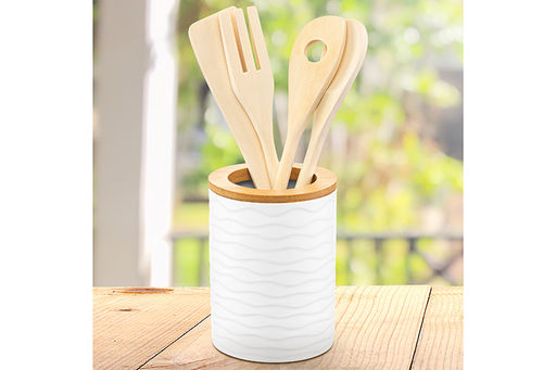 Набор кухонных принадлежностей 4 пр.с подставкой Айсберг волны - Elan gallery фото 9