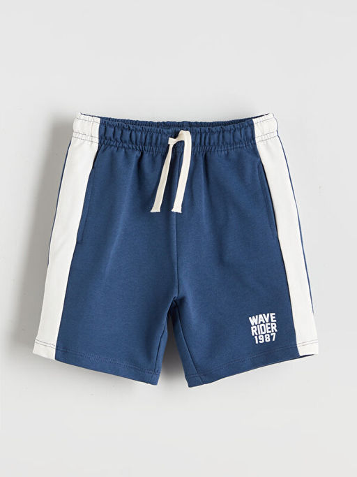 Beli Lastikli Yaz? Bask?l? Erkek ?ocuk ?ort