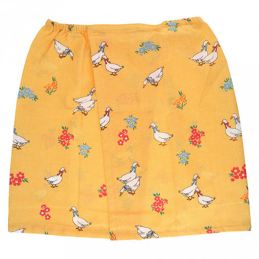 Килт мужской для бани и сауны "Гуси" 145х60см, вафельное полотно, хлопок 100%, плотность 245г/м2, упаковка п/э классическая 28х41см, "Домашняя мода" (Россия)