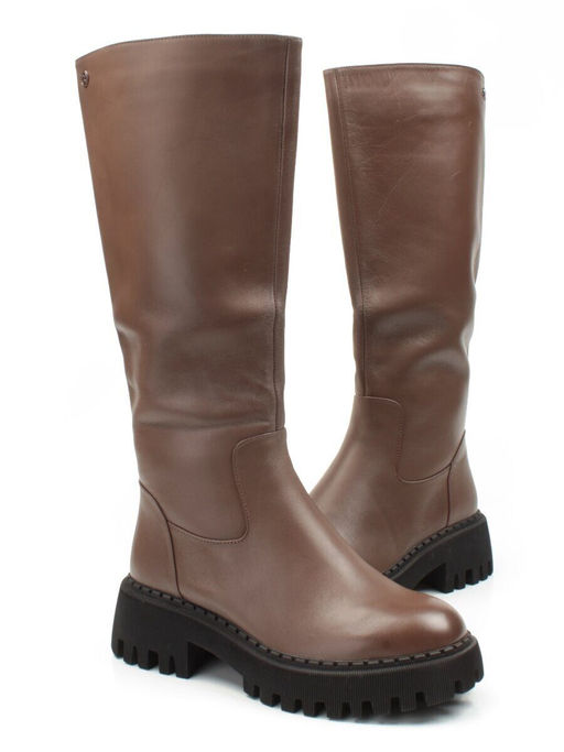 02-FL655-2M BROWN Сапоги зимние женские (натуральная кожа, натуральный мех (еврозима)) - No name фото 11