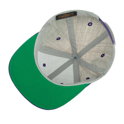 Бейсболка FLEXFIT арт. 6089MT (серый / фиолетовый)  фото 2