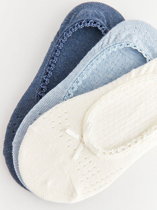 Kendinden Desenli Kad?n Babet ?orap 3l?