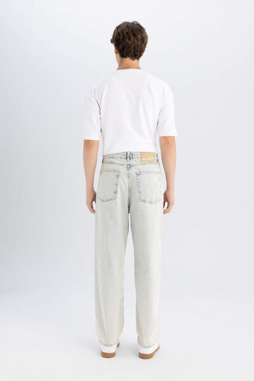 Джинсовые брюки Baggy Fit с широким узором и нормальной талией, широкие брюки - Defacto фото 13