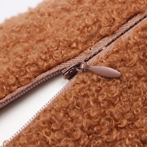 Наволочка декоративная Этель Boucle 43х43см, цвет коричневый, полиэстер  фото 8