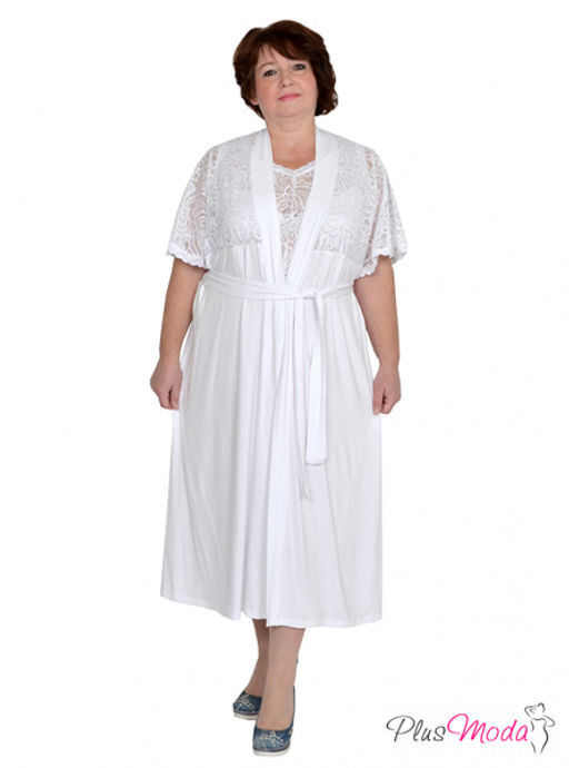 Халат-пеньюар Модель №857 размеры 44-84 - Plusmoda фото 8