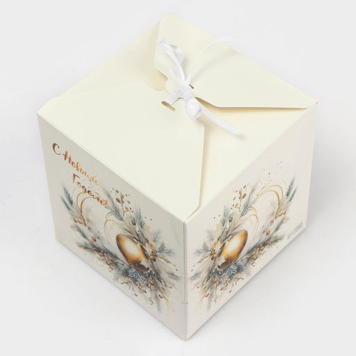 Цена за 10 шт. Коробка складная, подарочная новогодняя «Игрушка» 14×14×14 см