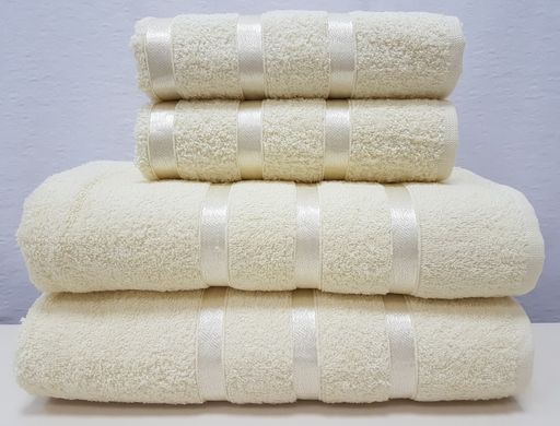 Комплект полотенец (подарочная сумка) Gulcan SWAN 4 шт. (50x90 2 шт; 70х140 2 шт) КРЕМОВЫЙ