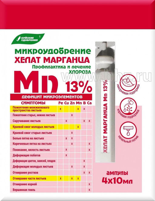 БХЗ Хелат марганца ампулы 4*10 мл (6 шт./упак.)