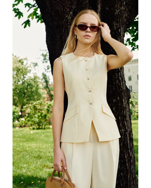 Жилет THE VERY 2428 сливочное масло  фото 11