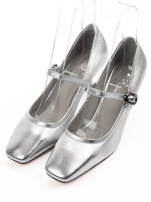 06-939A-841C GREY/SILVER Туфли женские (натуральная кожа)