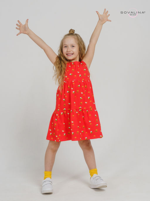 Сарафан Мия пчелки на красном - Sovalina фото 7
