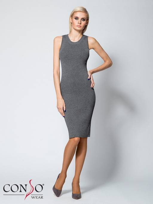 Conso/KWDL180760 - grey melange Платье женское