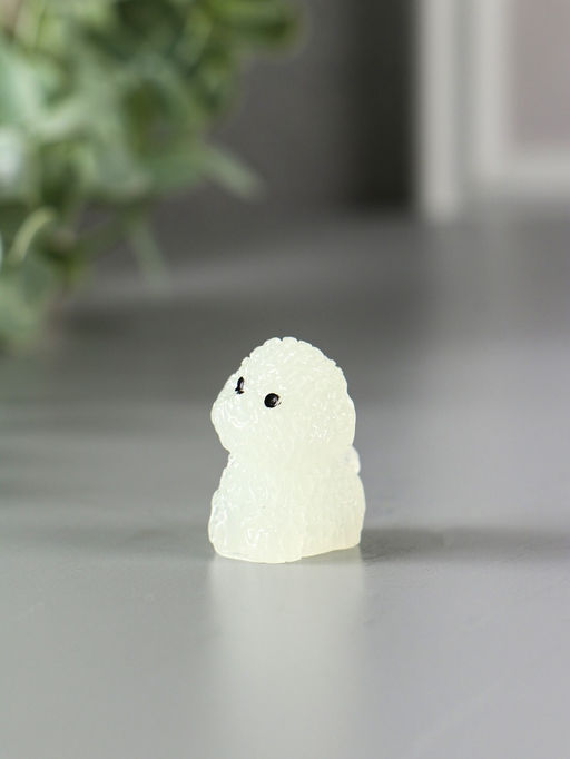 Цена за 2 шт. Набор фигурок полистоун флюоресцентный «Терьерчики», 4 шт., 2×2.7×3 см