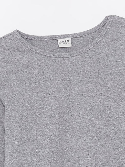 Bisiklet Yaka Basic Uzun Kollu K?z ?ocuk Ti??rt - Waikiki фото 2