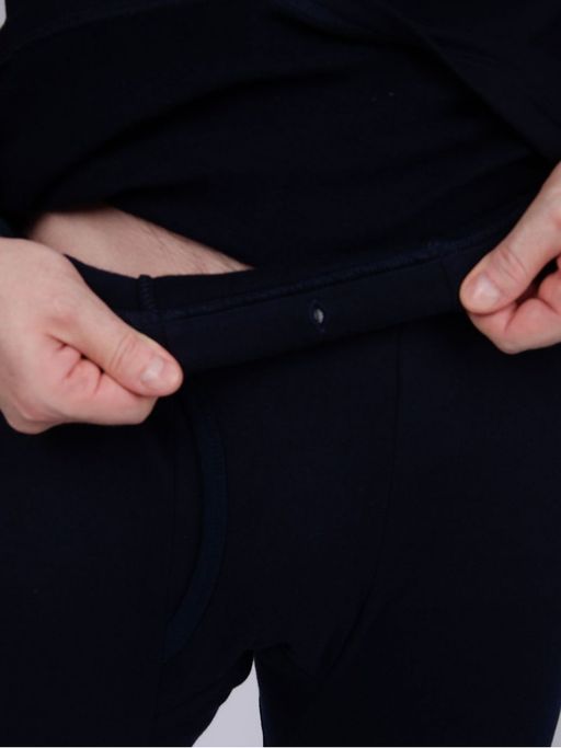 Нательное белье НБМ-2 синий, футер начес - Малина фото 7