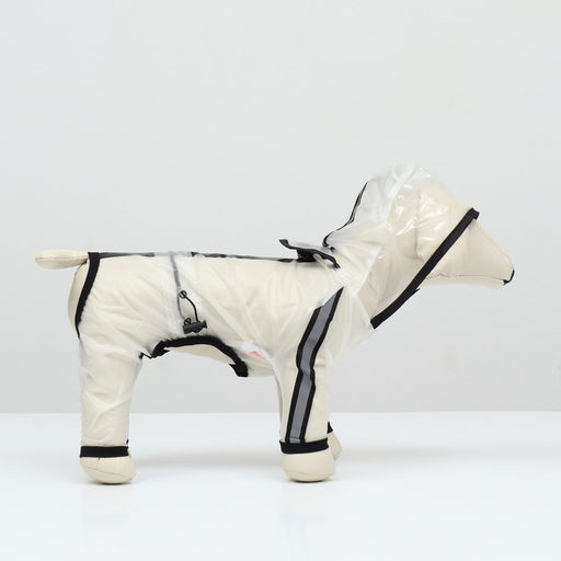 Дождевик-комбинезон для собак, р-р L (ДС 34, ОГ 45, ОШ 36,5 см, вес 8-11 кг), прозрачный - Simaland фото 16