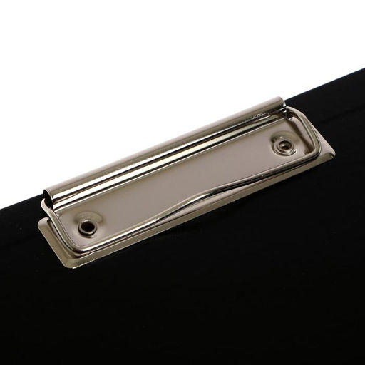 Папка-планшет с зажимом А4, 2 мм, Calligrata прочная, картон/бумвинил, черная (клипборд с крышкой)  фото 3