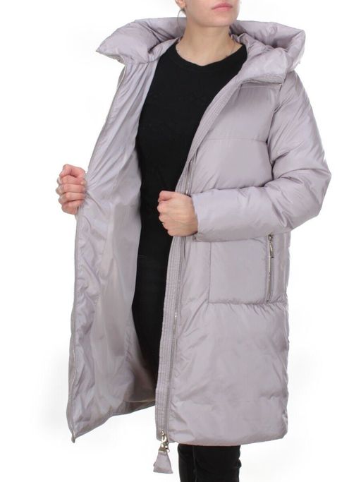 2119 LIGHT GREY Пальто зимнее женское MELISACITI (200 гр. холлофайбера) - Fashion фото 9