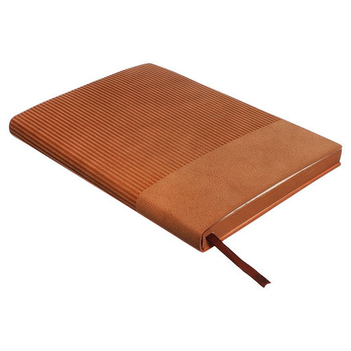 Ежедневник недатированный А5, 80 листов, линия, обложка кожзам лайт, коричневый - Calligrata фото 3