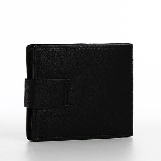 Портмоне мужское на магните, отдел для купюр, для карт, для монет, чёрное