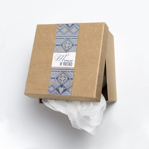 Цена за 10; шт. Наклейка бумага Вязаный новогодний свитер, 3?9 см, лист 10?10 см