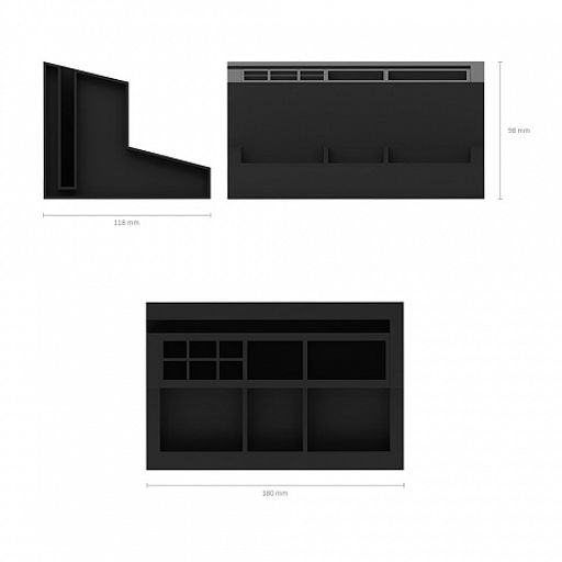Цена за 1 шт. Набор настольный пластиковый ErichKrause Leader, Classic, черный  фото 5