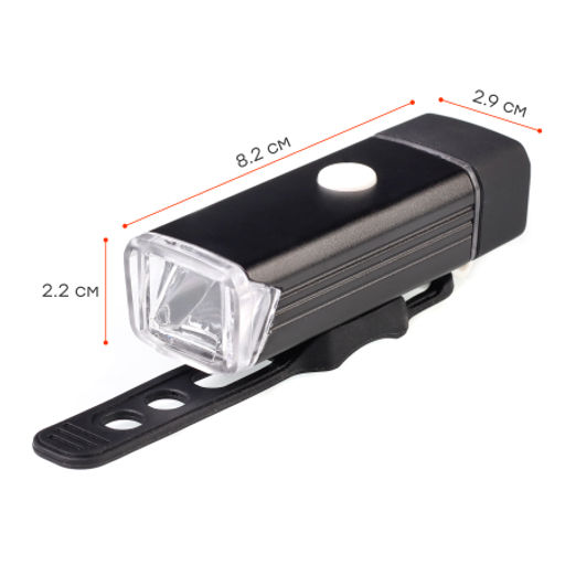 Фонарь передний COMIRON FR18 корпус: алюминий +ABS свет CREE XPG LED 350m; аккум: 3.7V 2000 mAh USB влагозащищённый, индикация заряда /уп 120/ - ГалеонТрейд фото 3
