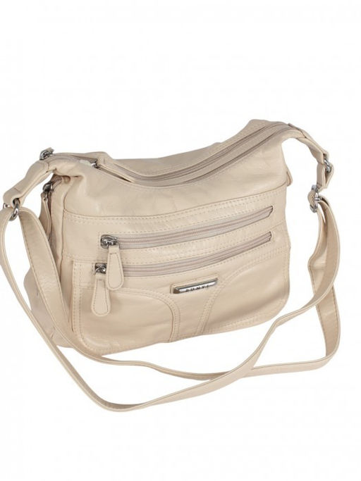 Сумка женская искусственная кожа Guecca-RY 2000, 2отд, плечевой ремень, светло-бежевый SALE 264977 - Adelia фото 5