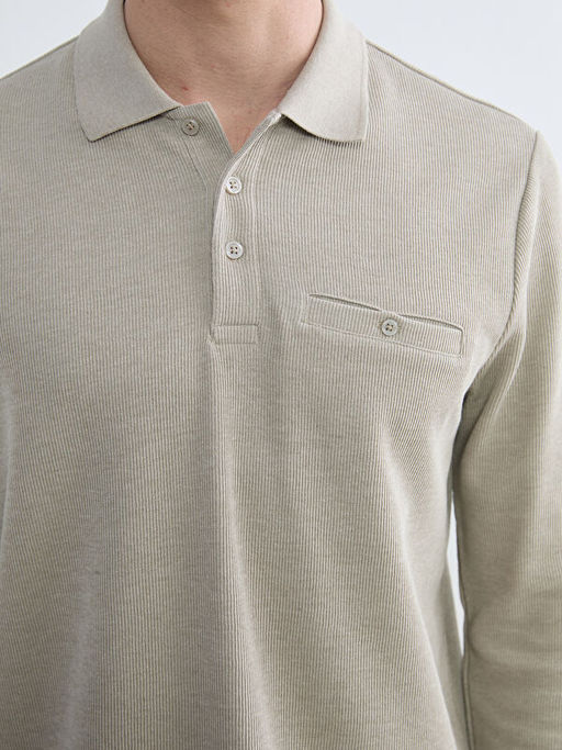 Polo Yaka Erkek Sweatshirt