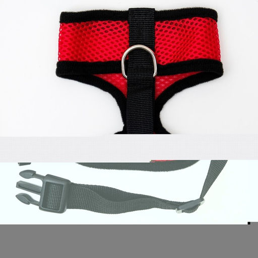 Шлейка мягкая из неопрена, размер S, ОШ 24 см, ОГ 24-34 см, красная - Пижон фото 5