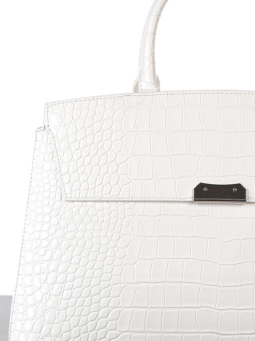 LACCOMA сумка НИ8099-белый натуральная кожа хлопок фото 5