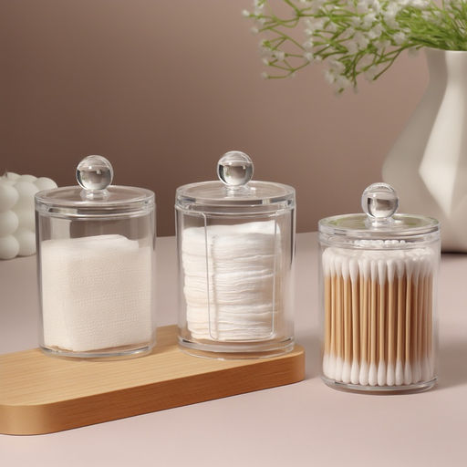 Органайзер для ватных палочек и дисков, с крышкой, 3 секции, 29×7×7 см, прозрачный