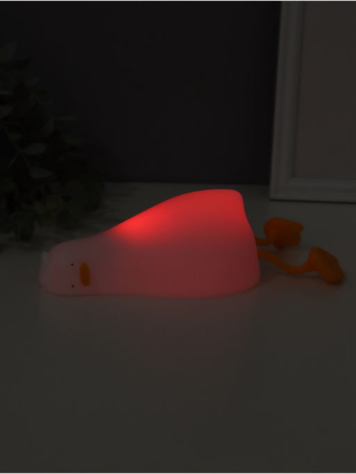 Фигурка светящаяся RISALUX «Спящая утка», 2 Вт, LED-ночник антистресс, RGB, USB, 10×10×21 см
