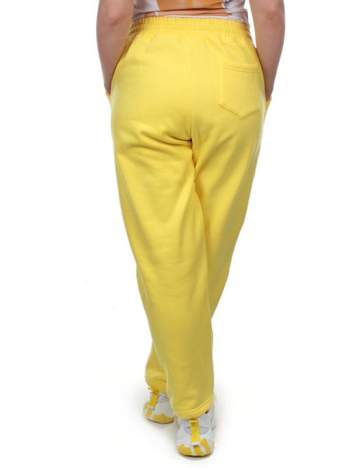 M055 YELLOW Брюки спортивные женские на флисе (100% хлопок) 7986 - Fashion фото 6
